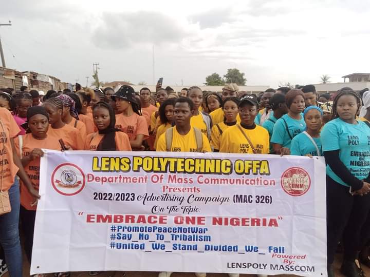 Lens Poly Offa Takes 'Embrace-One-Nigeria-Campaign' To The Streets, Promote Peace, Unity