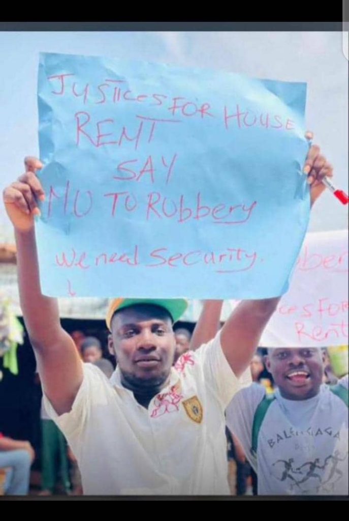 GAPOSA students protest as Arm Robber returns to the Polytechnic community

